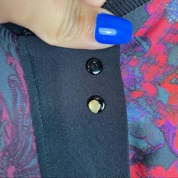 Fabletics Ithaca Jacket Romantic Print Bomber Zip Front Athleisure Women's Small - Picture 7 of 13